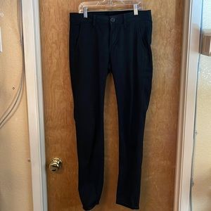 American eagle black chino pants super soft size 6 mid rise ankle straight leg